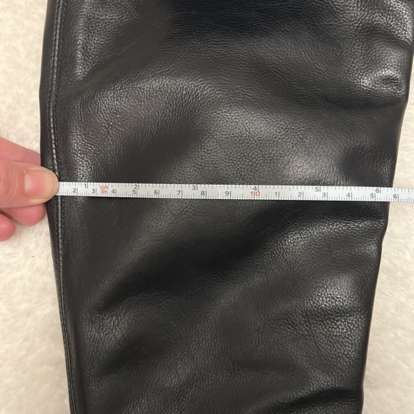 EUC Arnold Churgin Black Italian Handmade Leather Tall Kitten Heel / Pointed Toe - Picture 13 of 15